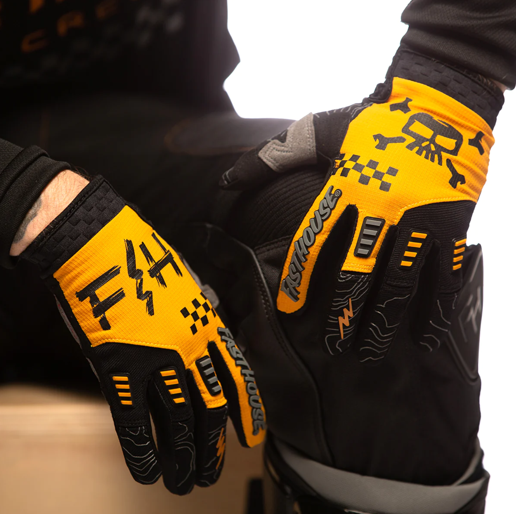 Fasthouse Off-Road Glove Amber Black 3